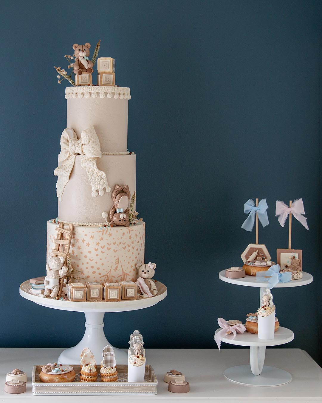 Elegant baby sales shower cakes
