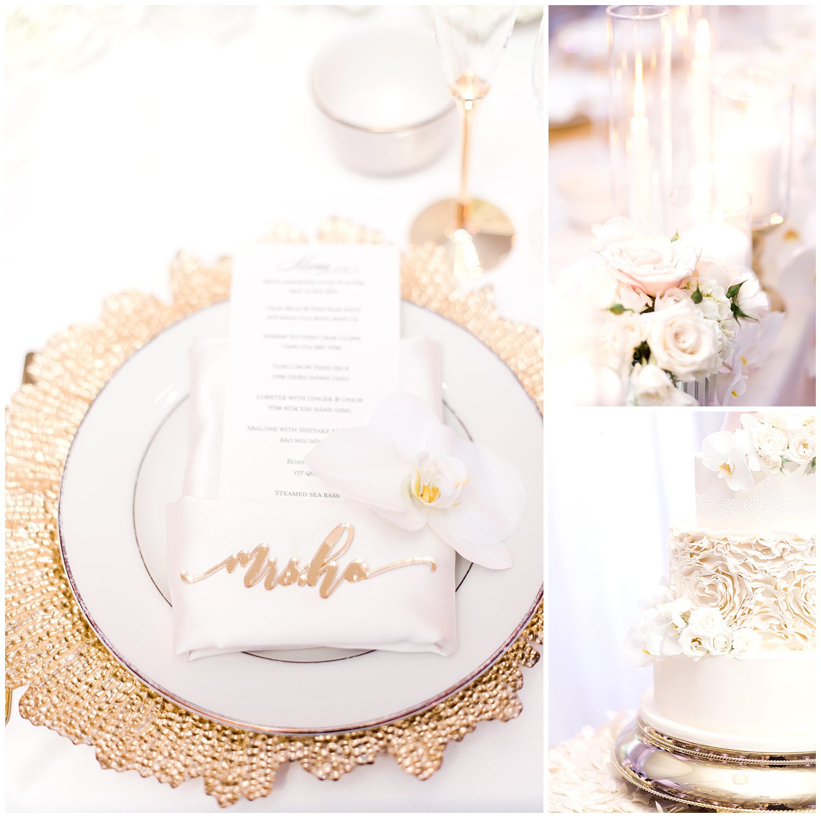 Quyen + Ronnie Milander Center Miami Wedding Cakes • Elegant