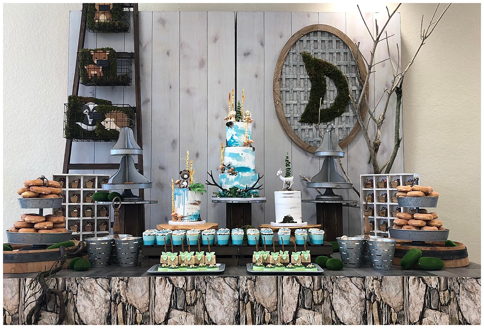 Welcoming Baby Donovan  “Forrest Animals” Themed Baby Shower Cake