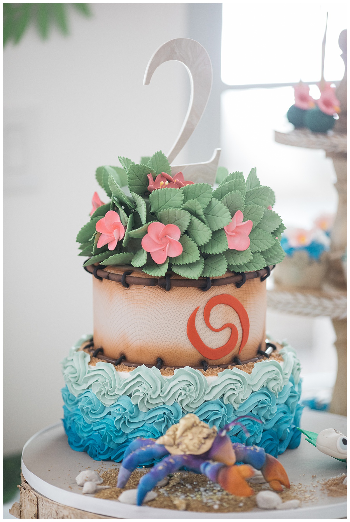 Ellie S Moana Inspired Birthday Cake Smash Cake Desserts Elegant Temptations Bakery