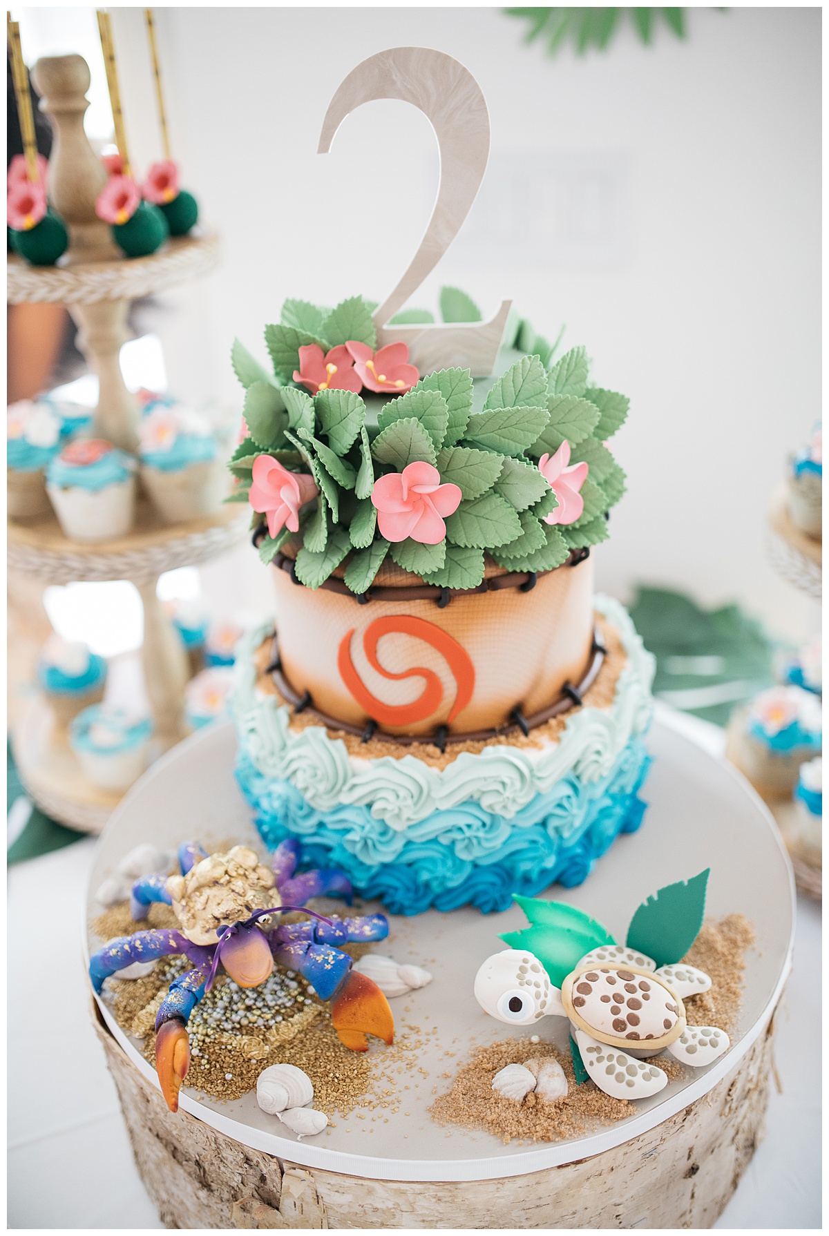 Ellie S Moana Inspired Birthday Cake Smash Cake Desserts Elegant Temptations Bakery